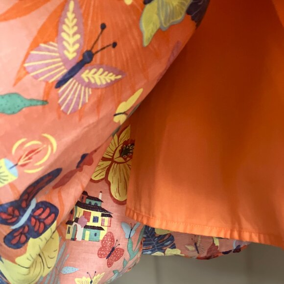 NEW Disney Parks Encanto Dress Womens Orange Yellow Midi Empire Waist NWT Sz L - Picture 11 of 13